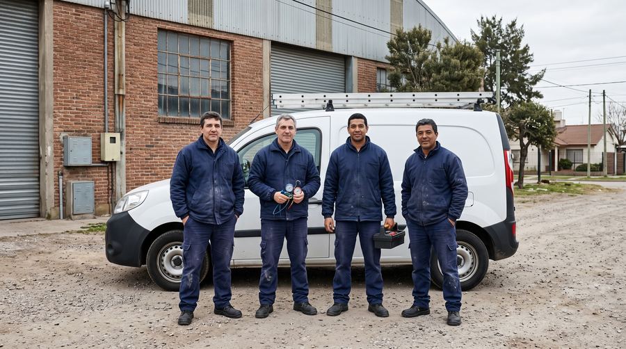 Equipo de técnicos de AA Climatización